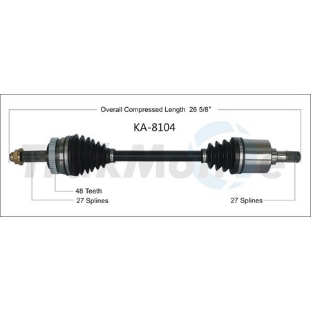 Surtrack Axle Cv Axle Shaft, Ka-8104 KA-8104